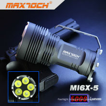 Maxtoch MI6X-5 XML T6 5000 Lumen 5*Cree LED Handle Big Power Rechargeable Flashlight